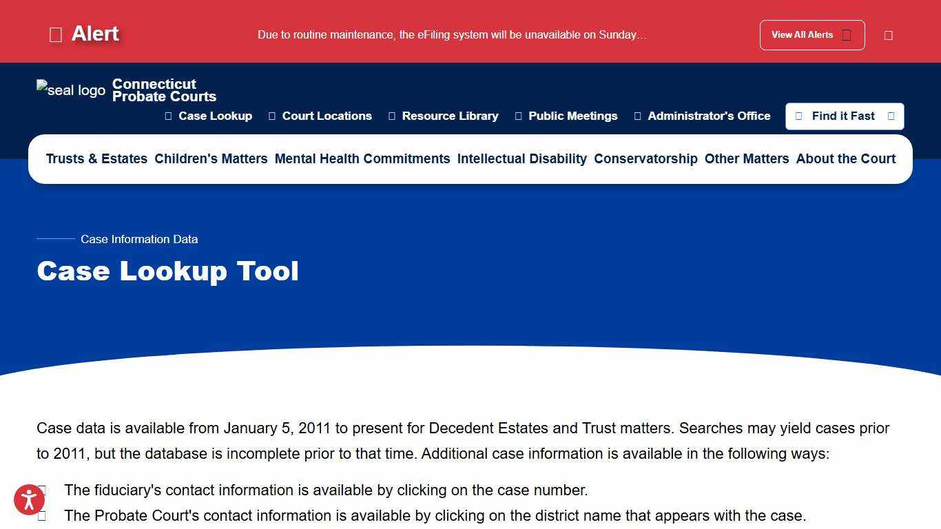 Case Lookup | Connecticut Probate Courts