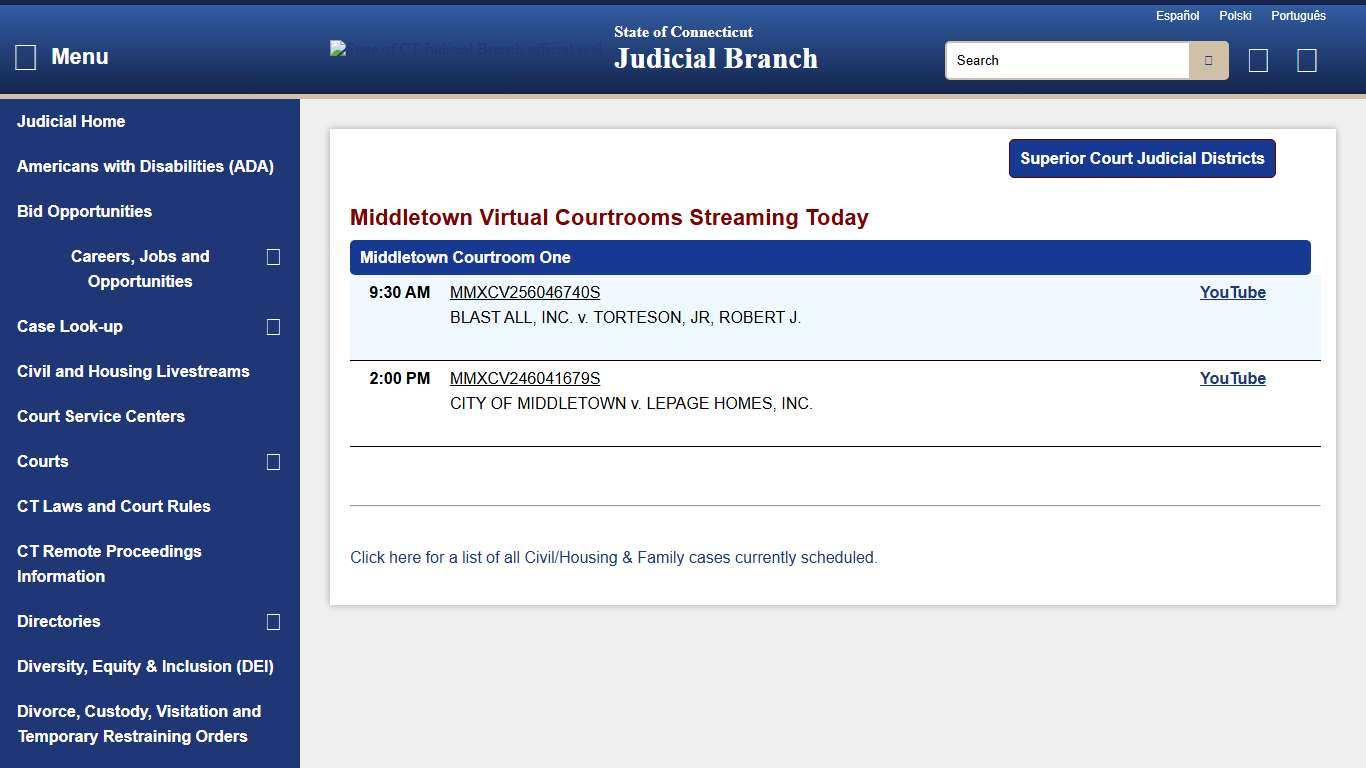 CT Judicial - Public Access