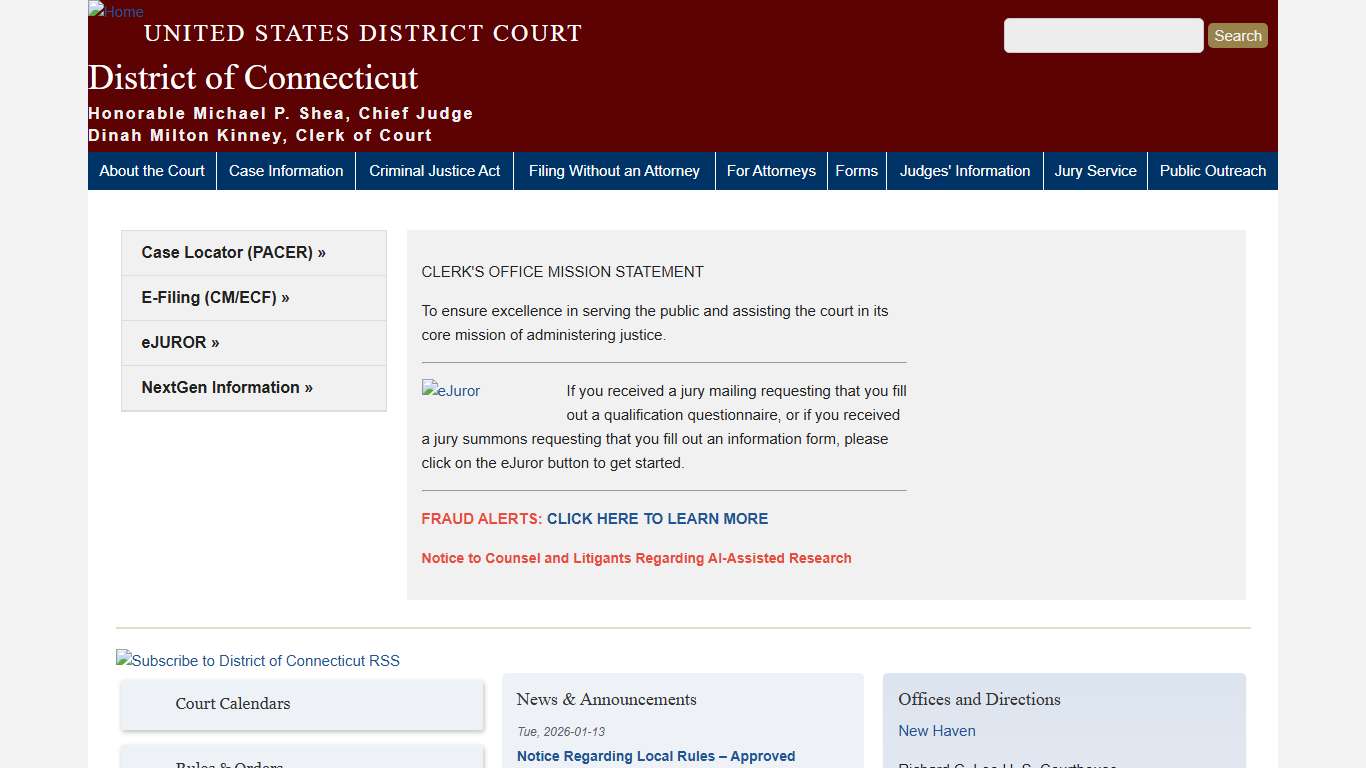 District of Connecticut | United States District Court